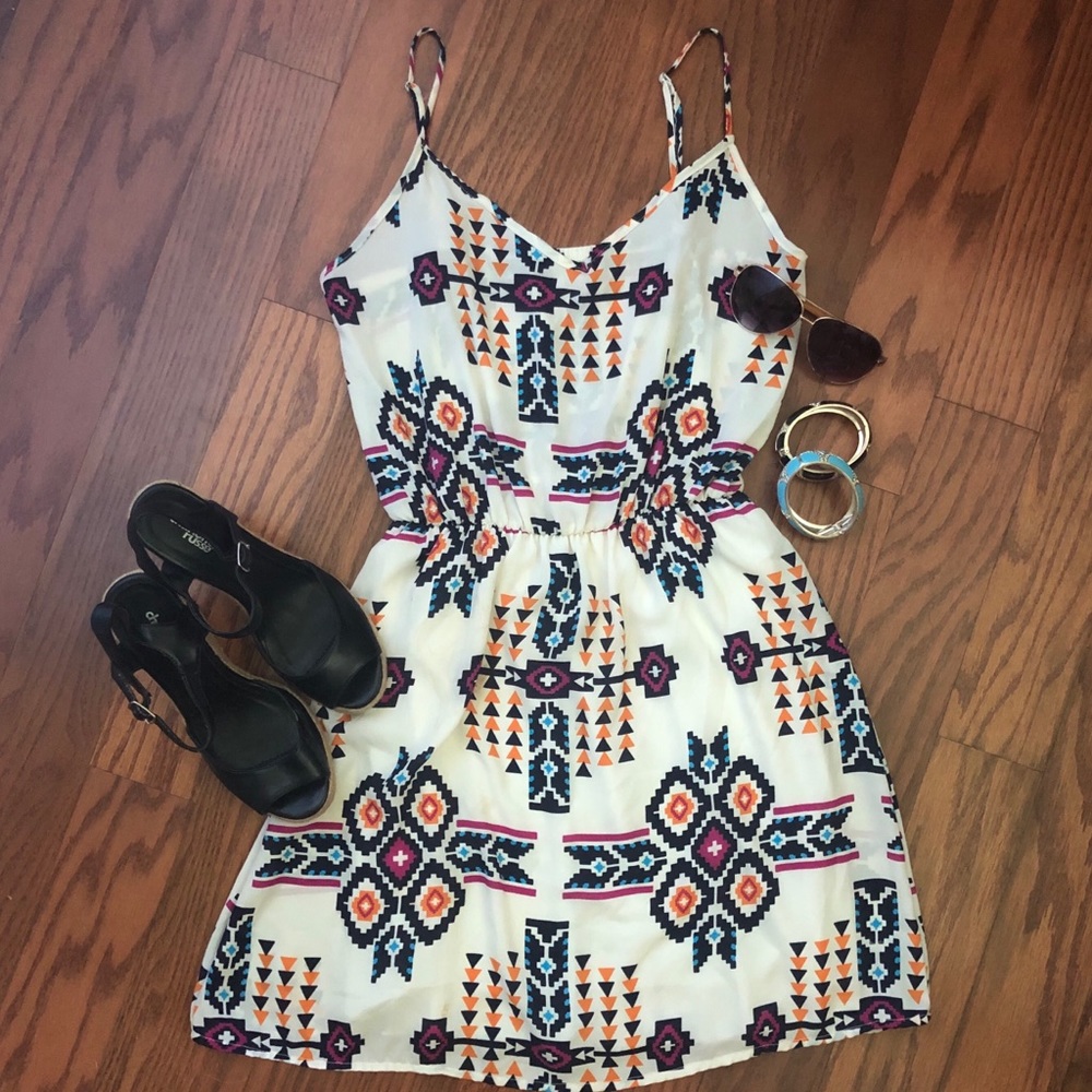White pattern dress